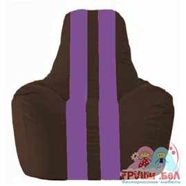 Живое кресло-мешок Спортинг коричневый - сиреневый С1.1-329