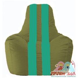 Живое кресло-мешок Спортинг оливковый - бирюзовый С1.1-230