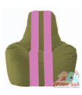 Живое кресло-мешок Спортинг оливковый - розовый С1.1-226