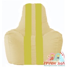 Живое кресло-мешок Спортинг светло-бежевый - жёлтый С1.1-148