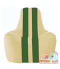 Живое кресло-мешок Спортинг светло-бежевый - зелёный С1.1-147