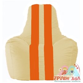 Живое кресло-мешок Спортинг светло-бежевый - оранжевый С1.1-143