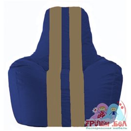 Живое кресло-мешок Спортинг синий - бежевый С1.1-114