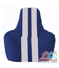 Живое кресло-мешок Спортинг синий - белый С1.1-125