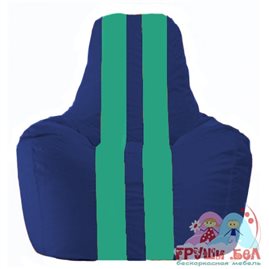 Живое кресло-мешок Спортинг синий - бирюзовый С1.1-124