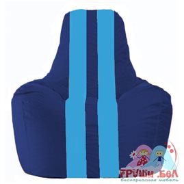 Живое кресло-мешок Спортинг синий - голубой С1.1-129
