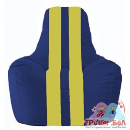 Живое кресло-мешок Спортинг синий - жёлтый С1.1-128