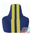 Живое кресло-мешок Спортинг синий - жёлтый С1.1-128