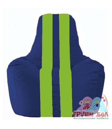 Живое кресло-мешок Спортинг синий - салатовый С1.1-119
