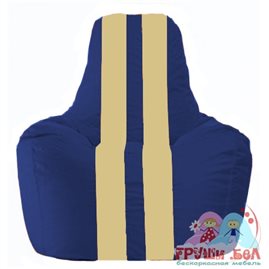 Живое кресло-мешок Спортинг синий - светло-бежевый С1.1-121