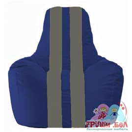 Живое кресло-мешок Спортинг синий - серый С1.1-139