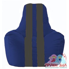Живое кресло-мешок Спортинг синий - тёмно-серый С1.1-118