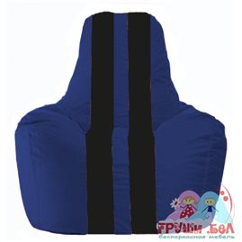 Живое кресло-мешок Спортинг синий - чёрный С1.1-115