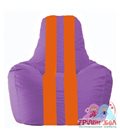 Живое кресло-мешок Спортинг сиреневый - оранжевый С1.1-110