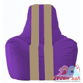 Живое кресло-мешок Спортинг фиолетовый - бежевый С1.1-70