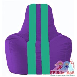 Живое кресло-мешок Спортинг фиолетовый - бирюзовый С1.1-75