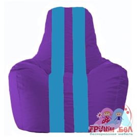 Живое кресло-мешок Спортинг фиолетовый - голубой С1.1-74