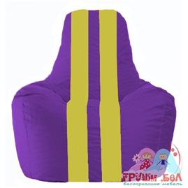 Живое кресло-мешок Спортинг фиолетовый - жёлтый С1.1-35