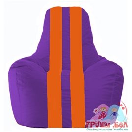 Живое кресло-мешок Спортинг фиолетовый - оранжевый С1.1-33