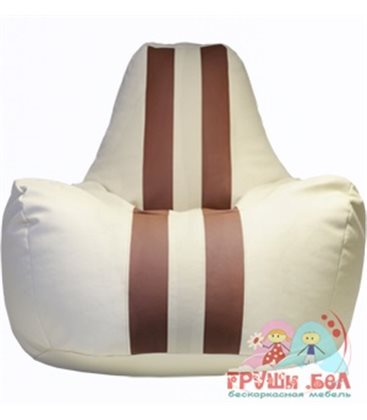 Живое кресло-мешок Спортинг экокожа с полосками (75 х 100 см)