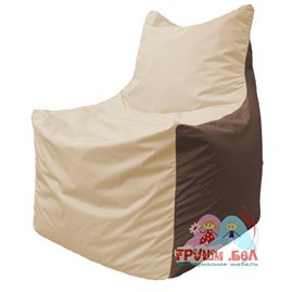 Живое кресло-мешок Фокс Ф 21-146 (слоновая кость - коричневый)