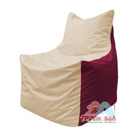 Живое кресло-мешок Фокс Ф 21-150 (слоновая кость - бордовый)