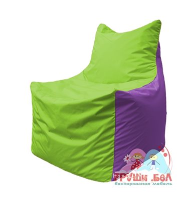 Живое кресло-мешок Фокс Ф 21-158 (салатовый - фиолетовый)