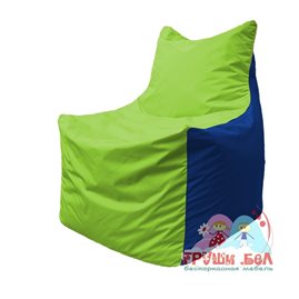 Живое кресло-мешок Фокс Ф 21-159 (салатовый - синий)