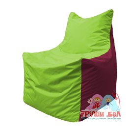 Живое кресло-мешок Фокс Ф 21-169 (салатовый - бордовый)