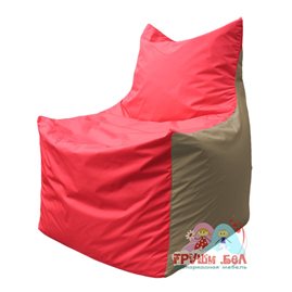 Живое кресло-мешок Фокс Ф 21-171 (красно-бежевый)