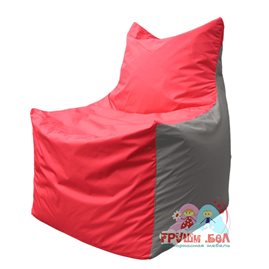 Живое кресло-мешок Фокс Ф 21-173 (красный - светло-серый)