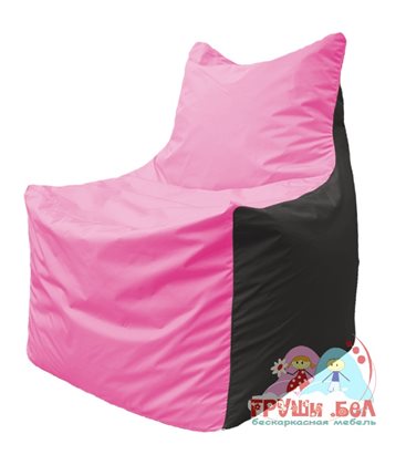 Живое кресло-мешок Фокс Ф 21-188 (розово-чёрный)