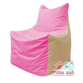 Живое кресло-мешок Фокс Ф 21-196 (розовый - слоновая кость)