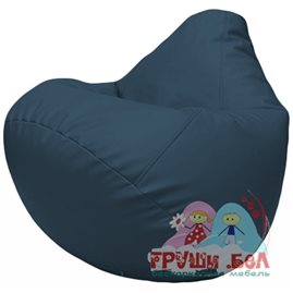 Живое кресло-мешок Груша Г2.3-03 синий