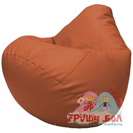 Живое кресло-мешок Груша Г2.3-23 оранжевый