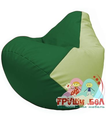 Живое кресло-мешок Груша Г2.3-0104 зелёный, светло-салатовый