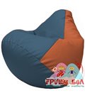 Живое кресло-мешок Груша Г2.3-0323 синий, оранжевый