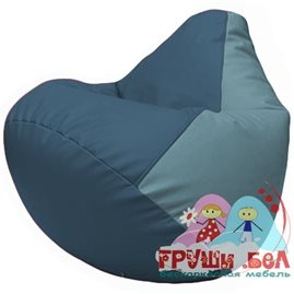 Живое кресло-мешок Груша Г2.3-0336 синий, голубой