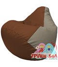 Живое кресло-мешок Груша Г2.3-0702 коричневый, светло-серый