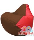 Живое кресло-мешок Груша Г2.3-0709 коричневый, красный