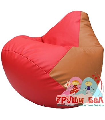 Живое кресло-мешок Груша Г2.3-0920 красный оранжевый