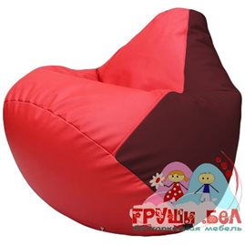 Живое кресло-мешок Груша Г2.3-0932 красный, бордовый