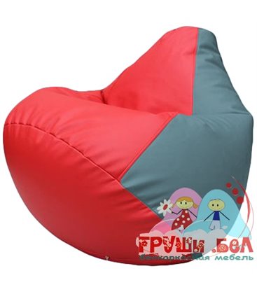 Живое кресло-мешок Груша Г2.3-0936 красный, голубой