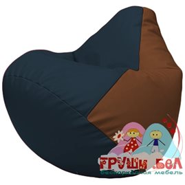 Живое кресло-мешок Груша Г2.3-1507 синий, коричневый