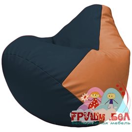 Живое кресло-мешок Груша Г2.3-1520 синий, оранжевый