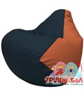 Живое кресло-мешок Груша Г2.3-1523 синий, оранжевый