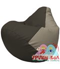 Живое кресло-мешок Груша Г2.3-1602 чёрный, светло-серый