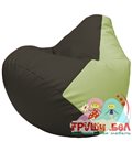 Живое кресло-мешок Груша Г2.3-1604 чёрный, светло-салатовый
