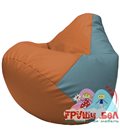 Живое кресло-мешок Груша Г2.3-2036 оранжевый, голубой