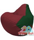 Живое кресло-мешок Груша Г2.3-2101 бордовый, зелёный